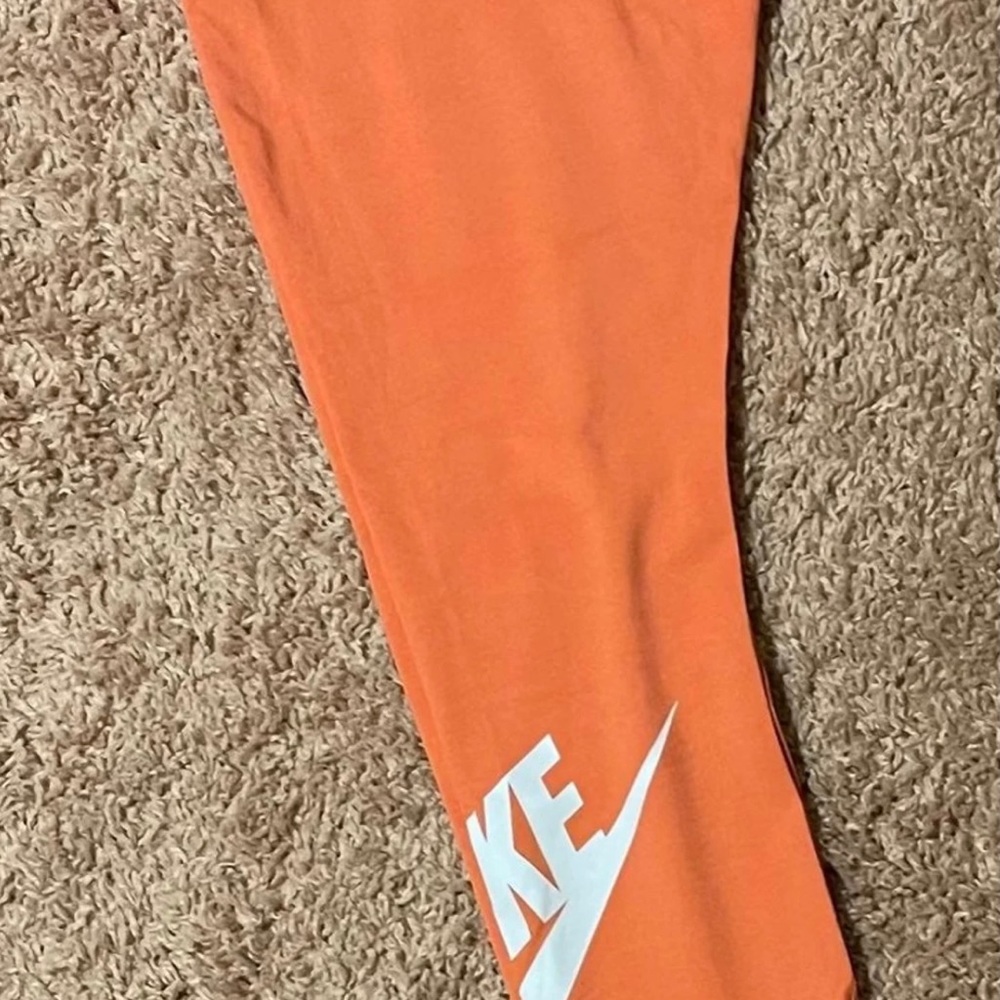 Orange Nike Athletic Leggings Size Medium